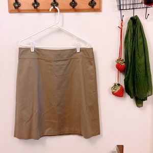 Banana Republic Tan A-line Work Skirt Size 16